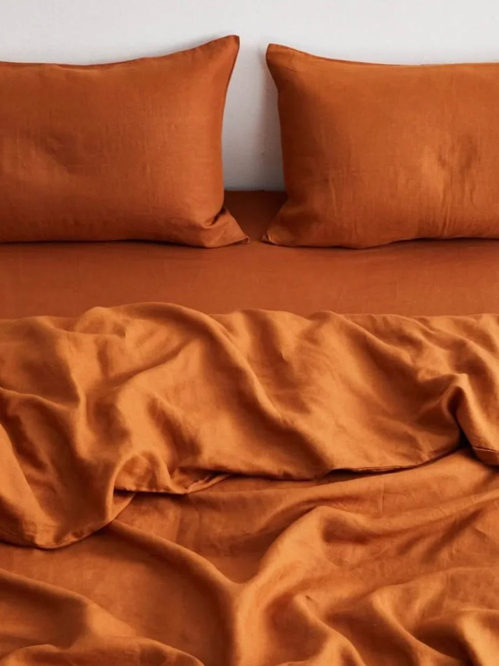 Bed Threads Rust Full/Queen 100% French Linen Duvet Cover